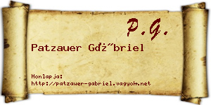Patzauer Gábriel névjegykártya