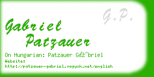 gabriel patzauer business card